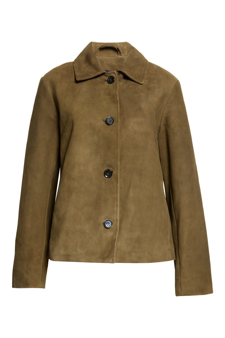 Irine Lambskin Suede Jacket, Main, color, CYPRESS