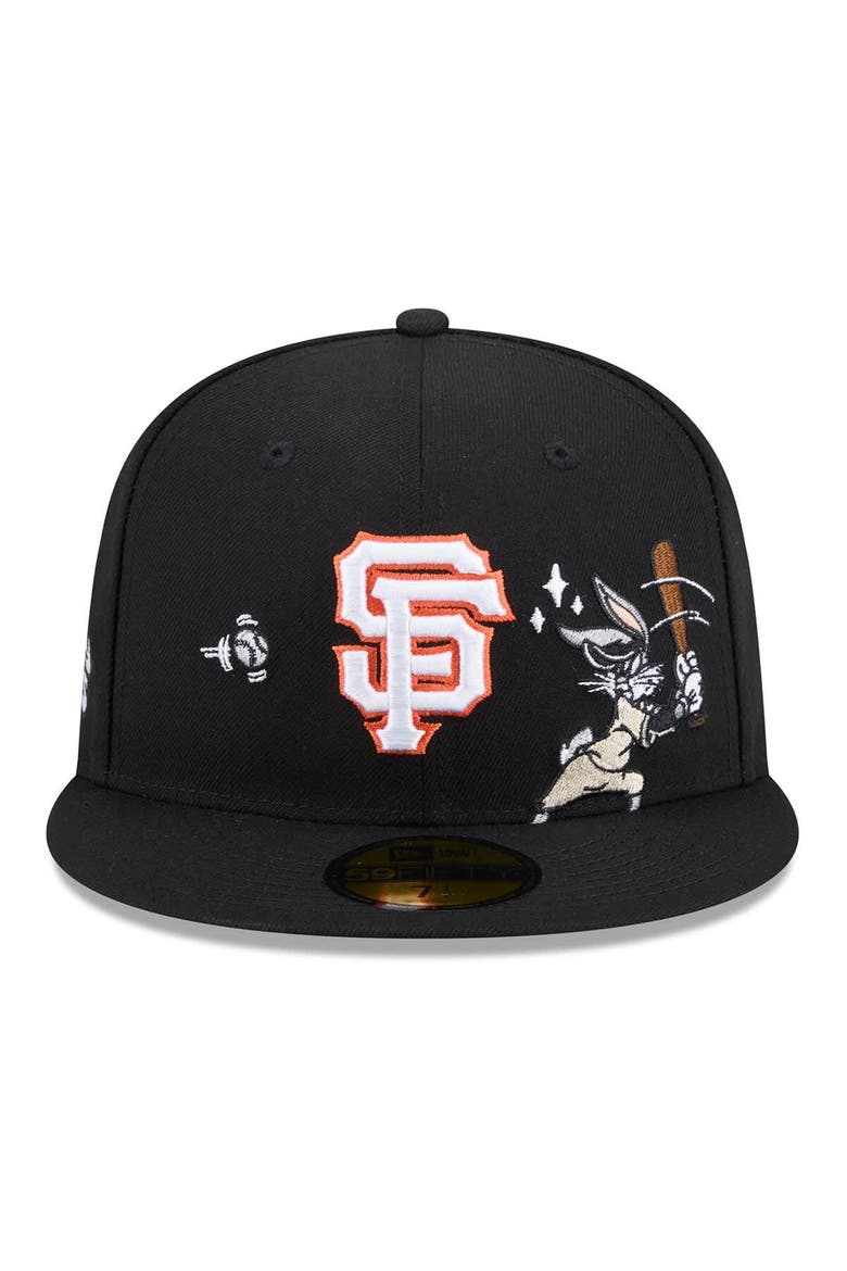 Men's New Era Black San Francisco Giants Looney Tunes Bugs Bunny 59FIFTY Fitted Hat, Alternate, color, Black