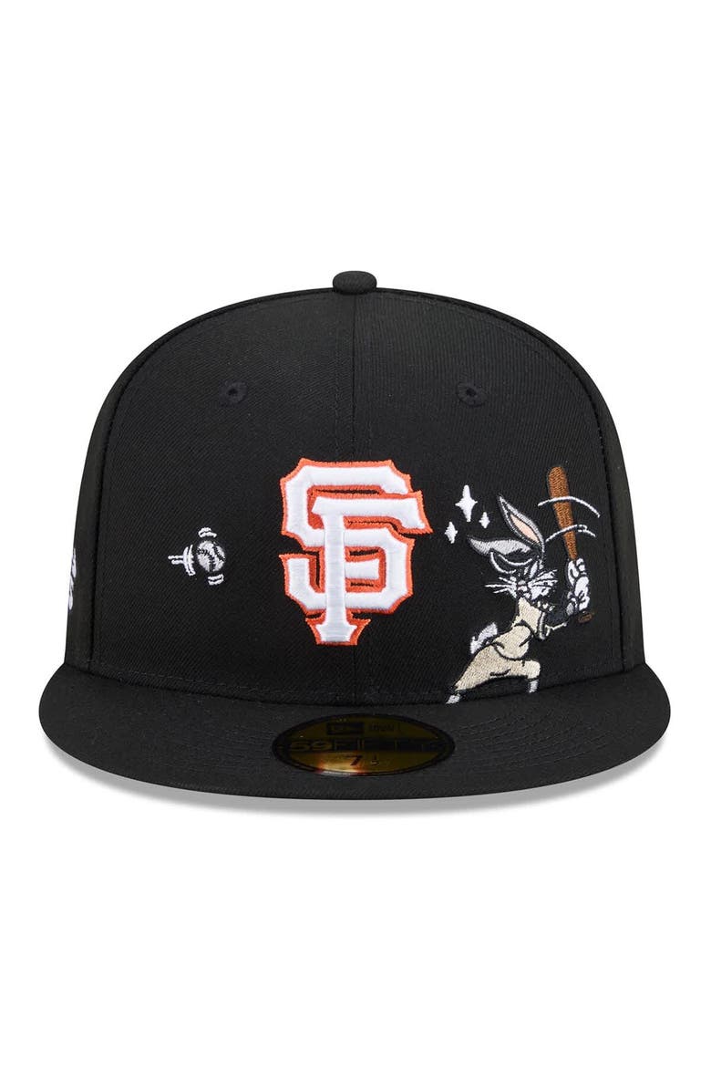 New Era Men's New Era Black San Francisco Giants Looney Tunes Bugs Bunny 59FIFTY Fitted Hat, Alternate, color, Black