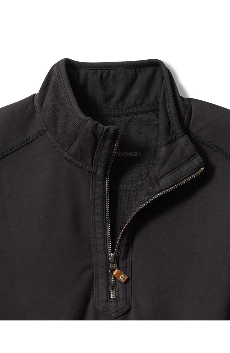 Tommy Bahama Ben & Terry Half Zip Sweatshirt, Alternate, color, Coal