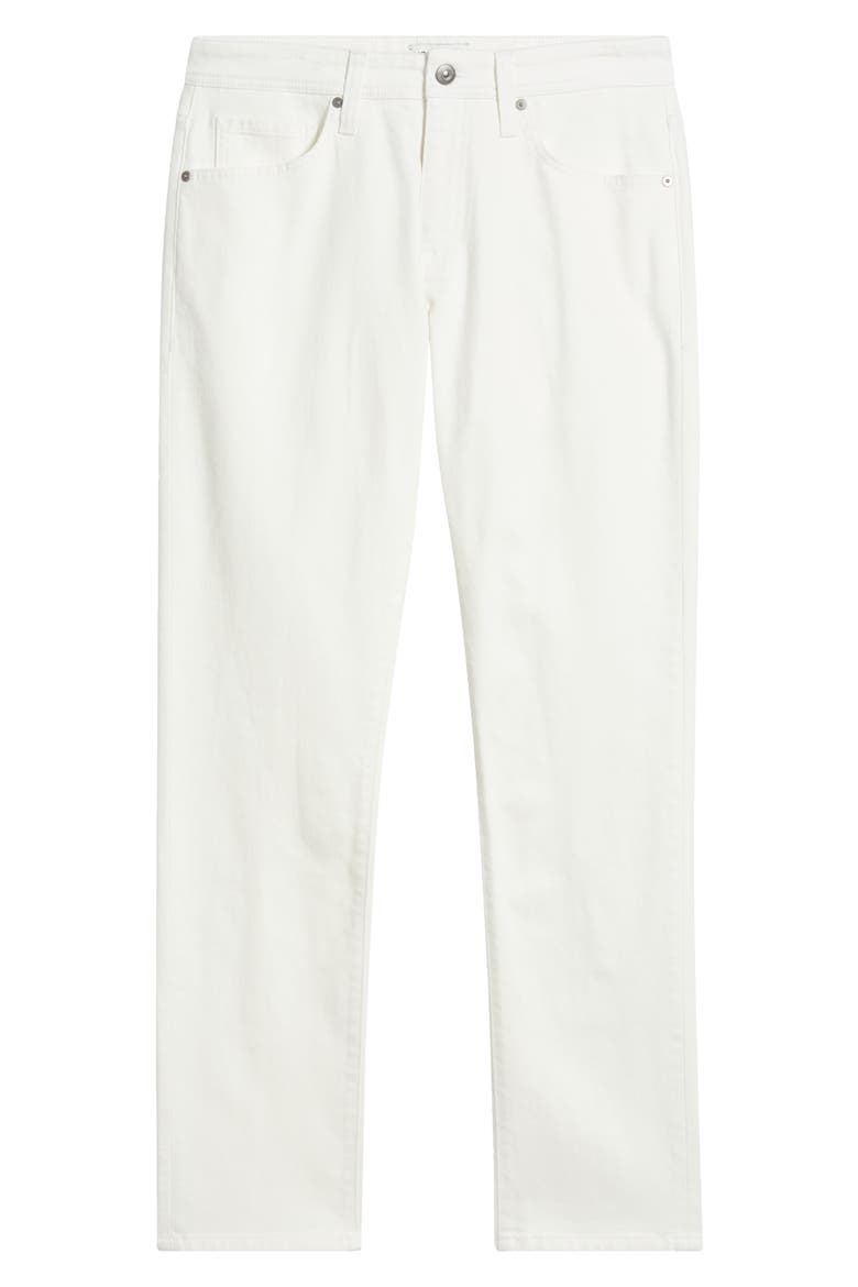 Slim Straight Leg Stretch Cotton Jeans, Alternate, color, SOFT WHITE