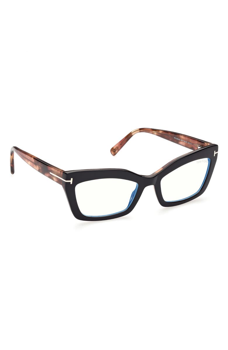 TOM FORD 54mm Cat Eye Blue Light Blocking Glasses, Alternate, color, 