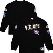 Mitchell & Ness Men's Mitchell & Ness  Black Minnesota Vikings Training Camp Vintage Logos Long Sleeve T-Shirt