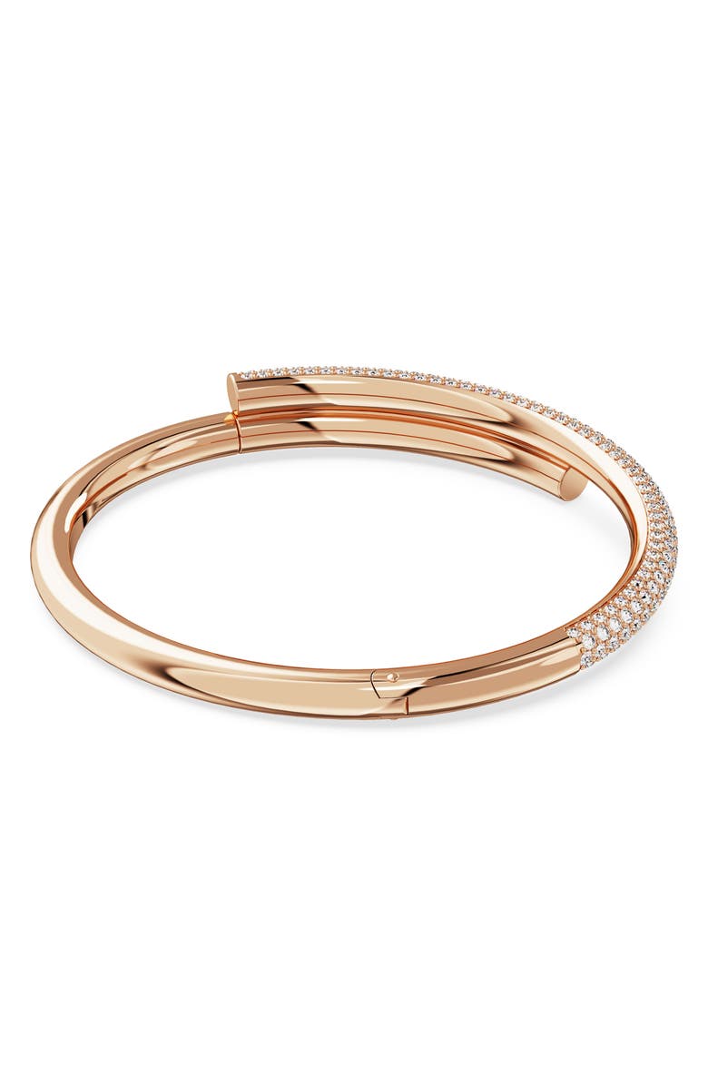 Swarovski Dextera Crystal Bangle, Alternate, color, Rose Gold