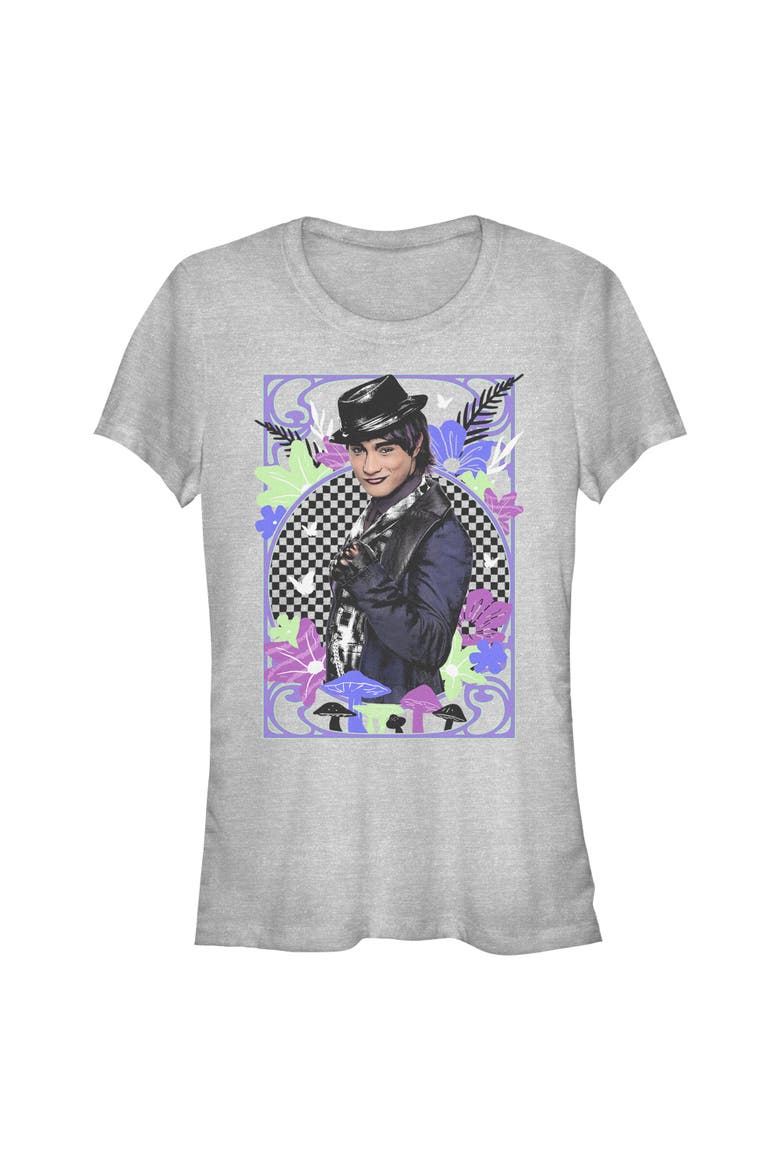 Junior's Descendants Wicked Wonderland Max Framed Portrait  Graphic T-Shirt, Main, color, Athletic Heather