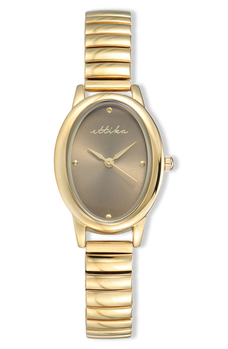 Ettika Mesh Strap Watch, Main, color, Shiitake And Gold