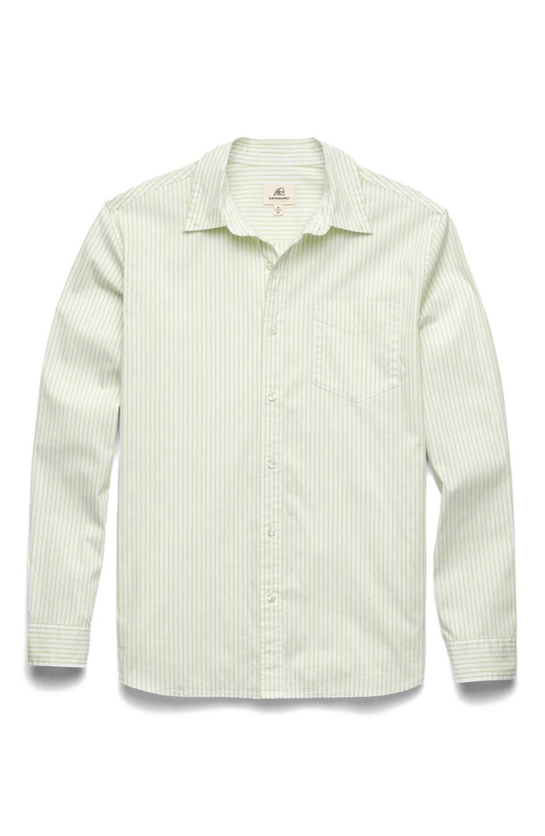 Surfside Supply Co. Brian Pinstripe Shirt, Main, color, Margarita Green