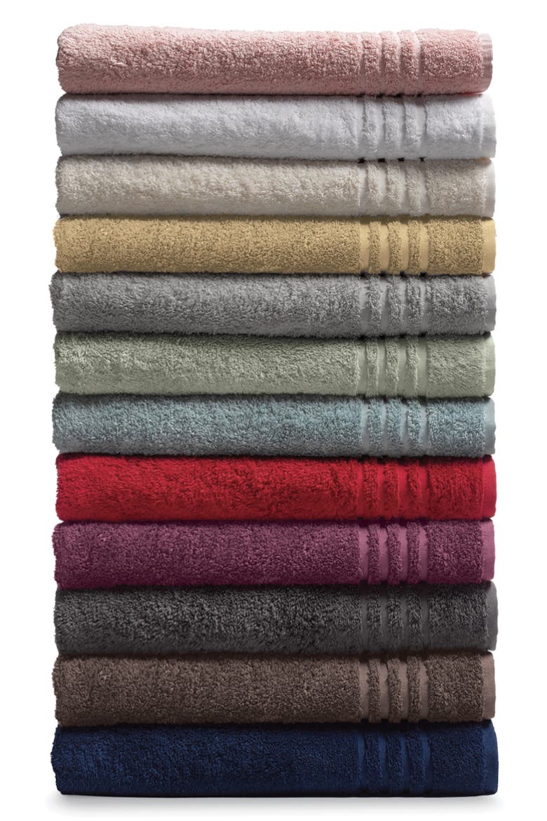 Solid Cotton 4-Piece Towel Set, Alternate, color, NAVY