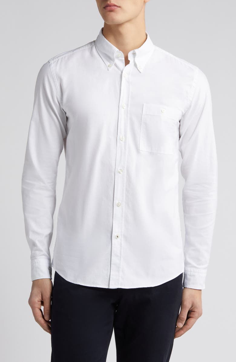 BOSS Roan Solid Button-Down Shirt, Main, color, 