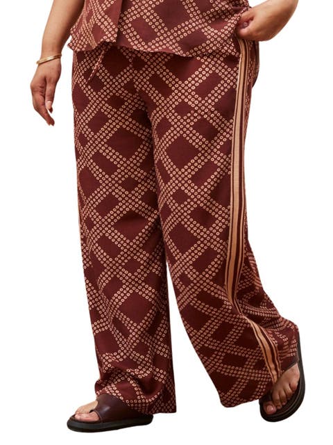 Geo Print Wide Leg Trouser