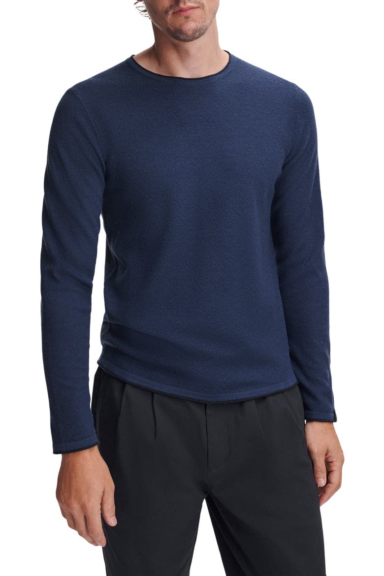 Brooks Wool Crewneck Sweater, Main, color, NAVY
