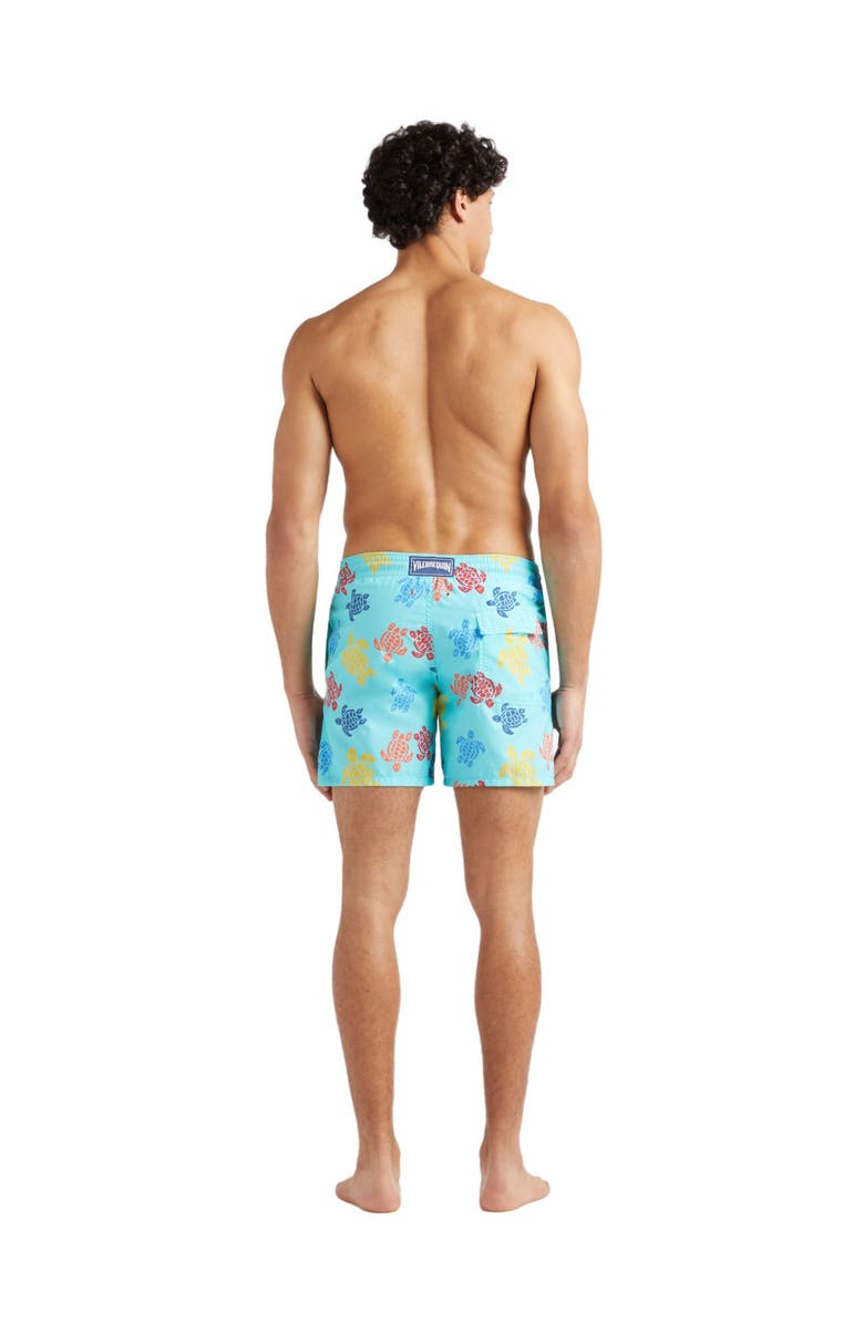 Vilebrequin Men's Ronde Des Tortues Tricot Swim Shorts, Alternate, color, Bleu Lazuli