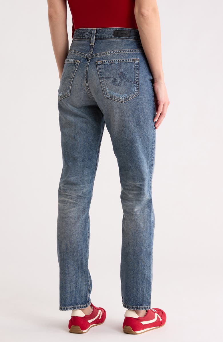 AG Saige High Waist Straight Leg Jeans, Alternate, color, 16 Years Immersed