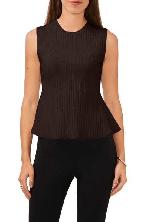 Sleeveless Peplum Sweater