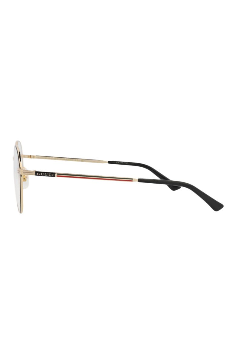 52mm Round Optical Glasses, Alternate, color, BLACK GOLD TRANSPARENT