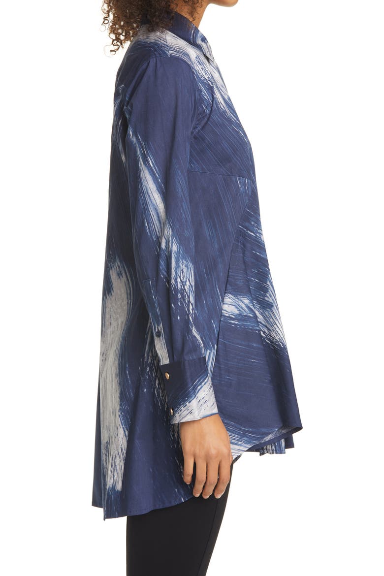 Donna Karan Print Tunic, Alternate, color, BRUSH STROKE