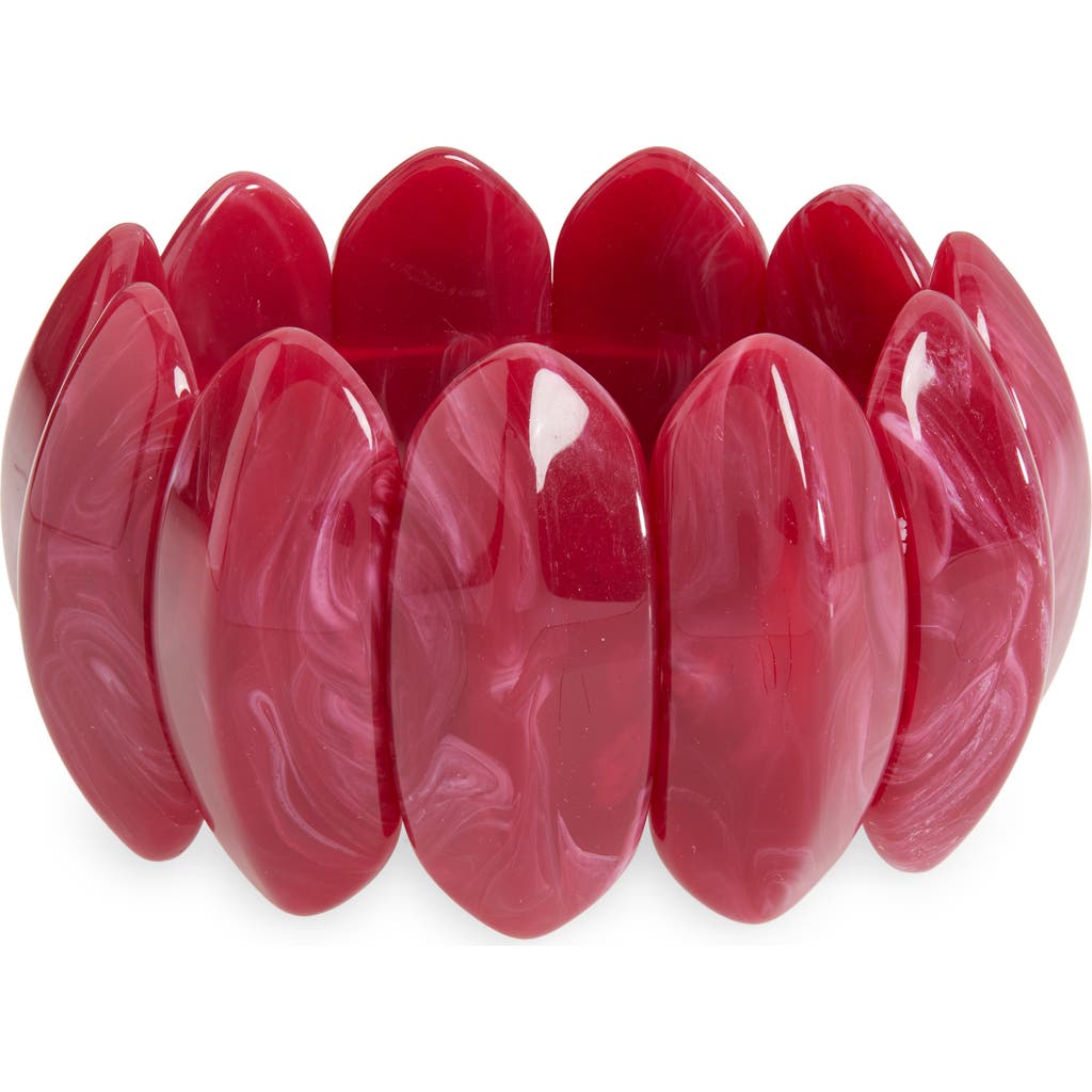 Tasha Resin Marble Stretch Bracelet In Brown