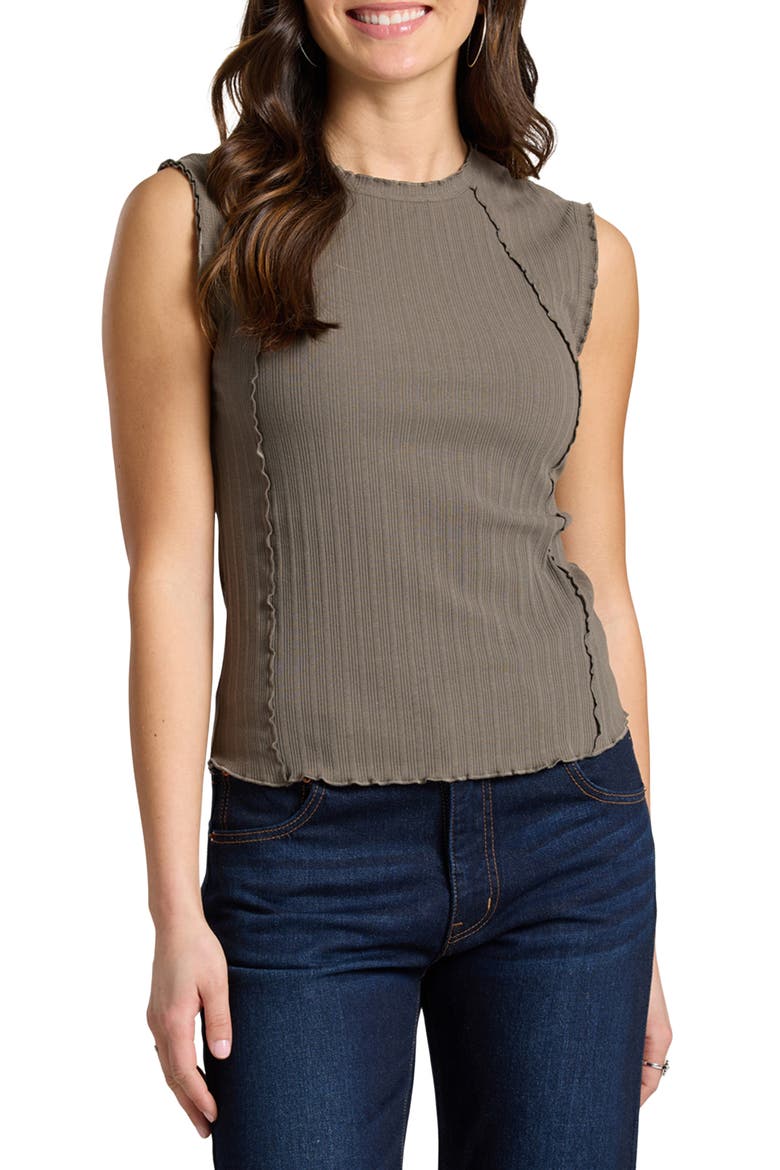 Lilia Rib Knit Tank, Main, color, TRENCH