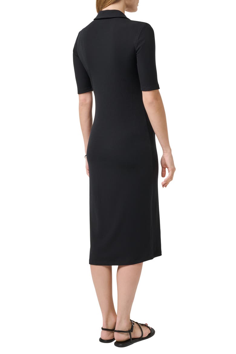 Cloud Rib Midi Shirtdress, Alternate, color, BLACK