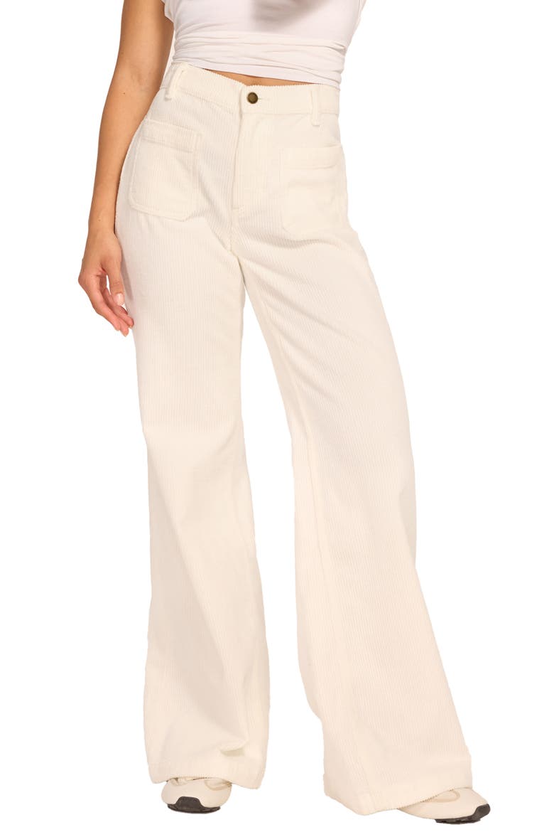 Demi Cleo Corduroy Wide Leg Pants, Alternate, color, WINTER WHITE