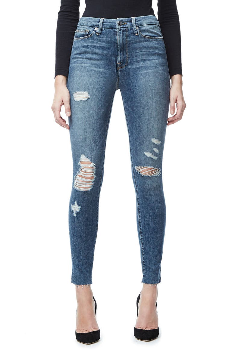 Good Waist Crop Skinny Jeans, Main, color, BLUE026