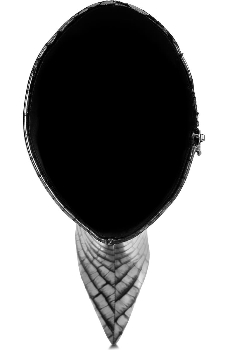 LONDON RAG Bass Head Croc Embossed Wedge Boot, Alternate, color,