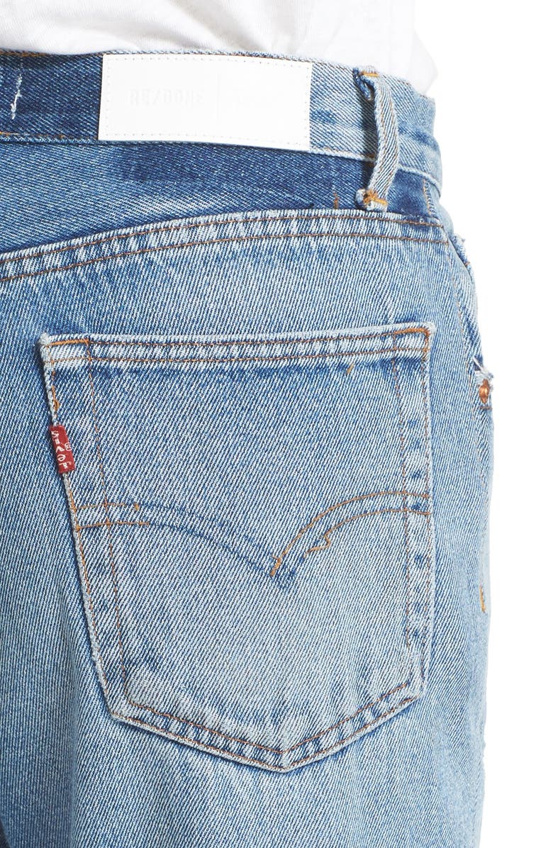 Re/Done Reconstructed High Waist Ankle Crop Jeans, Alternate, color, 