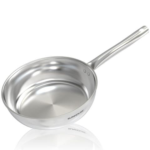 Sunhouse 8 Inch Stainless Steel Tri-ply Frying Pan