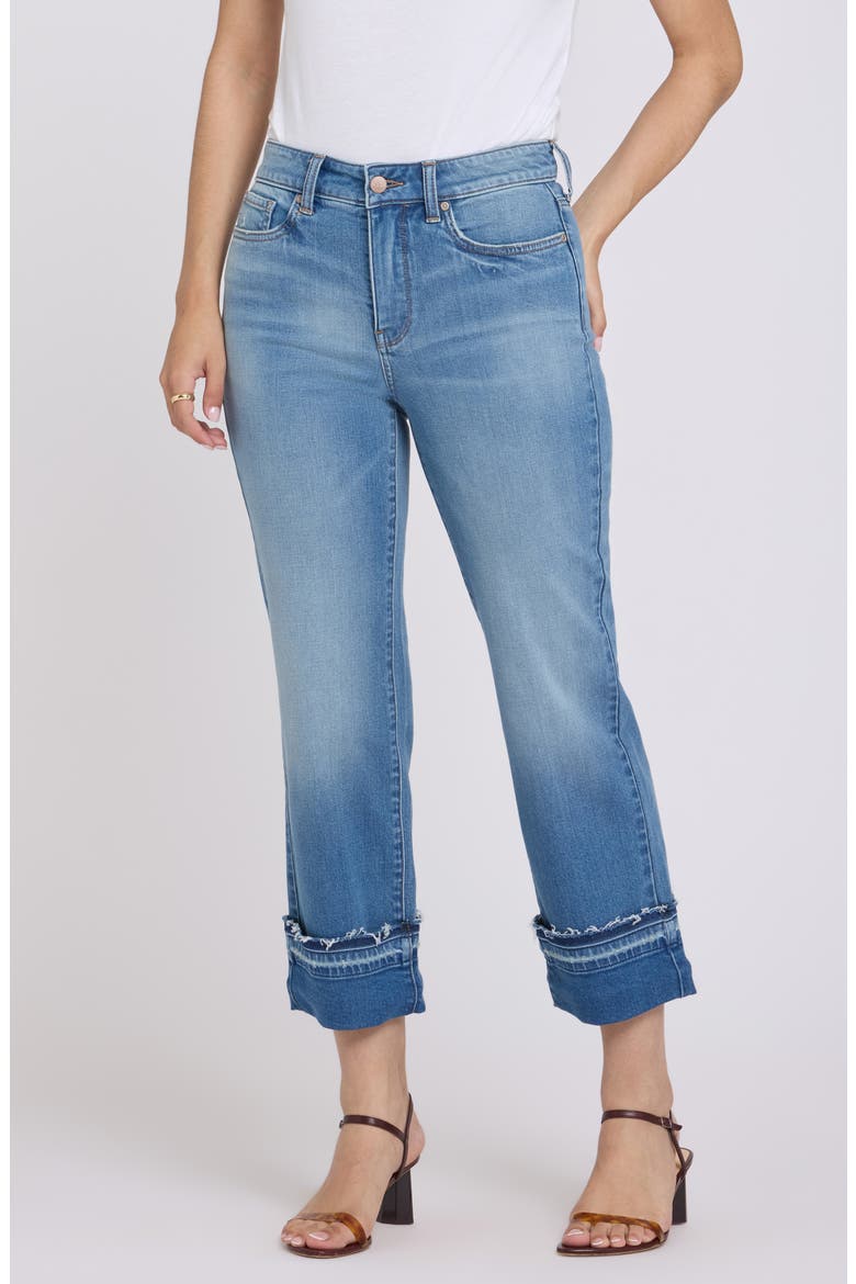 Bailey High Waist Ankle Relaxed Straight Leg Jeans, Main, color, PORT SEA