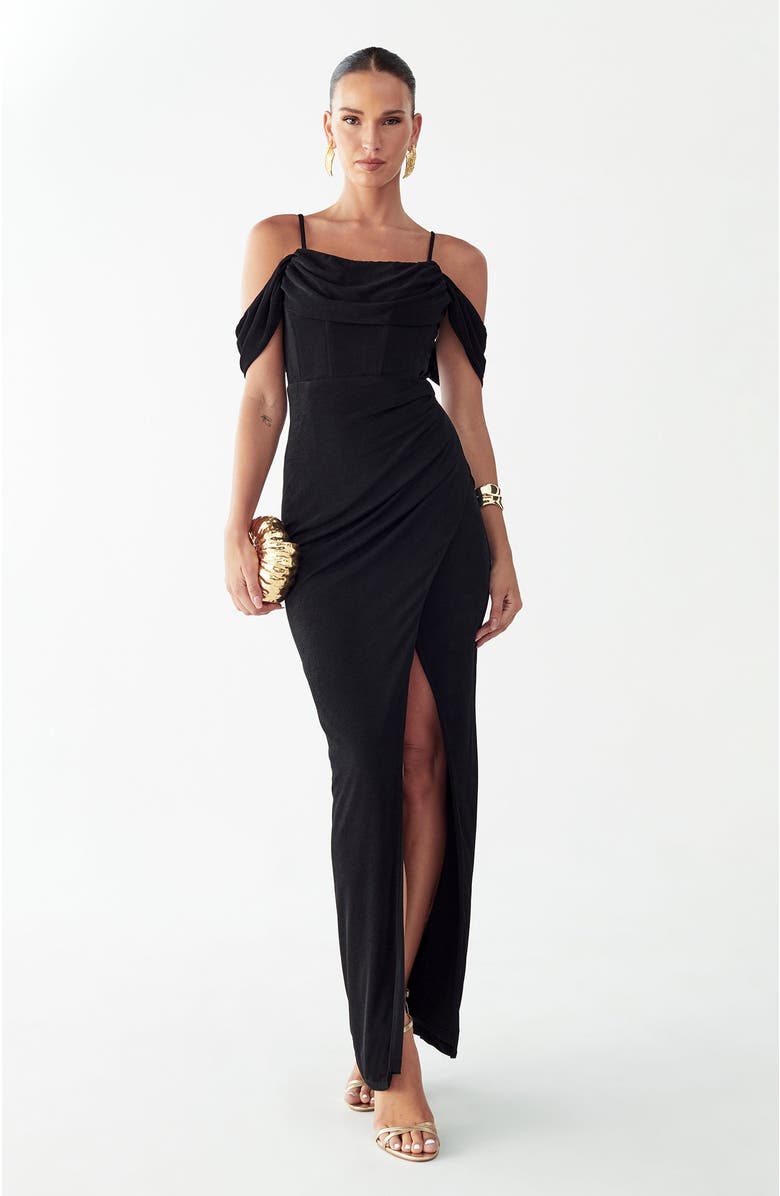 BWLDR Amie Maxi Dress, Main, color, Black