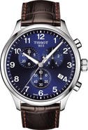 Tissot Chrono XL Collection Chronograph Leather Strap Watch, 45mm