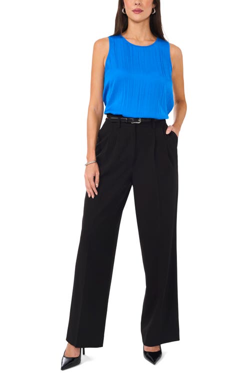 Shop Vince Camuto Pleated Sleeveless Blouse In Royal Azure