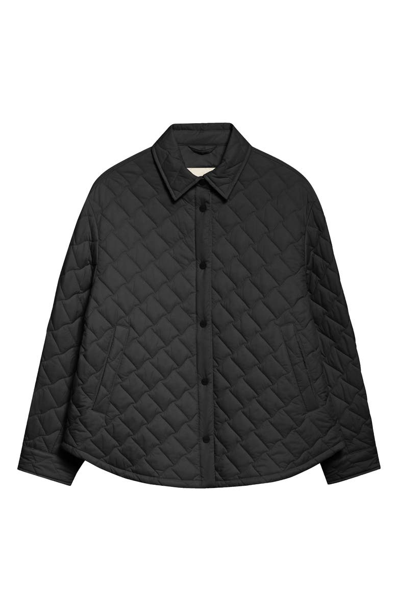 Herno Ecoage Quilted Shirt Jacket, Alternate, color, Black