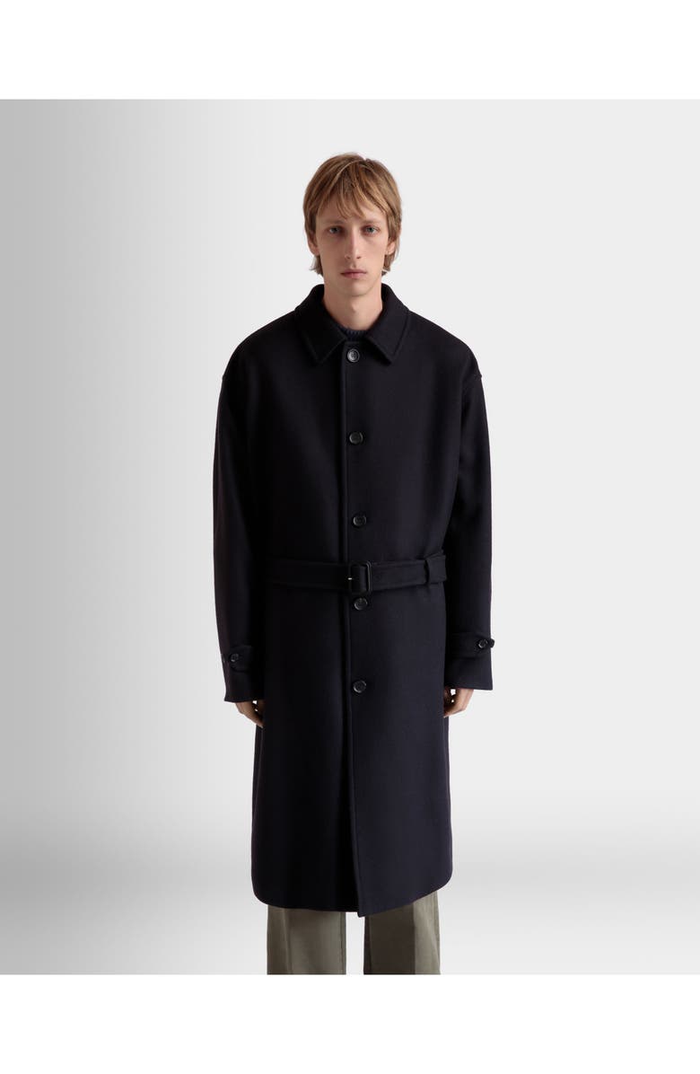 Bally Single-breasted Coat In Wool Blend, Alternate, color, 