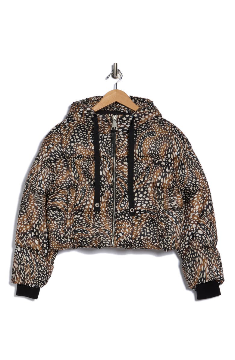 Cropped Hooded Puffer Coat