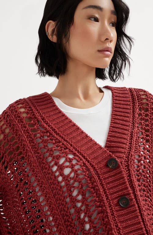 BRUNELLO CUCINELLI BRUNELLO CUCINELLI RIBBED NET CARDIGAN