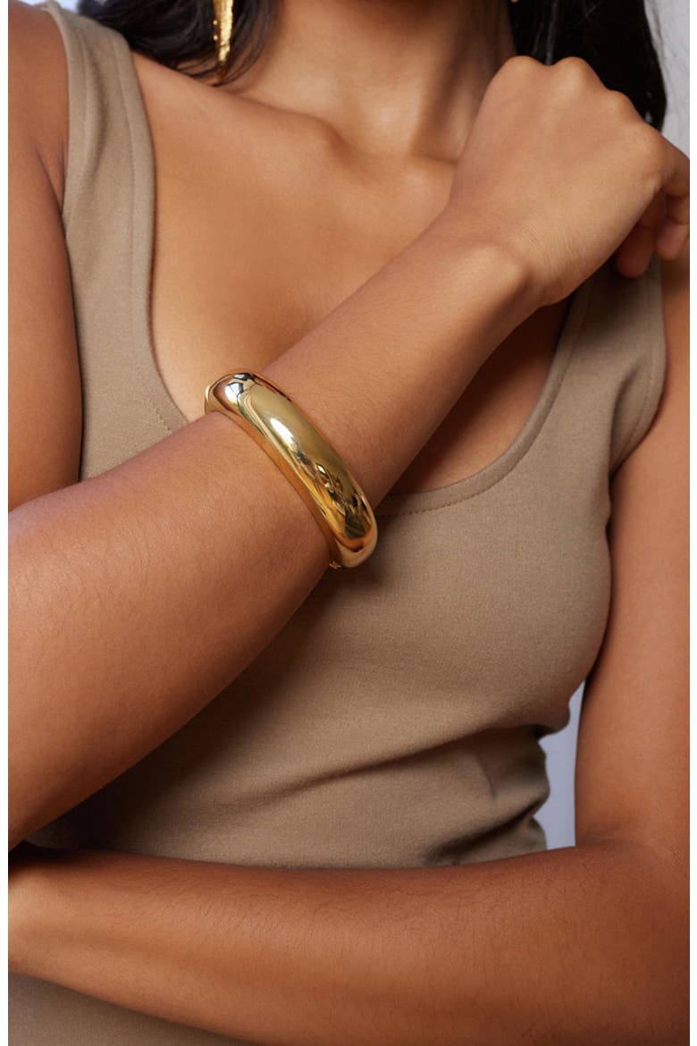 Hinged Bangle Bracelet, Alternate, color, GOLD