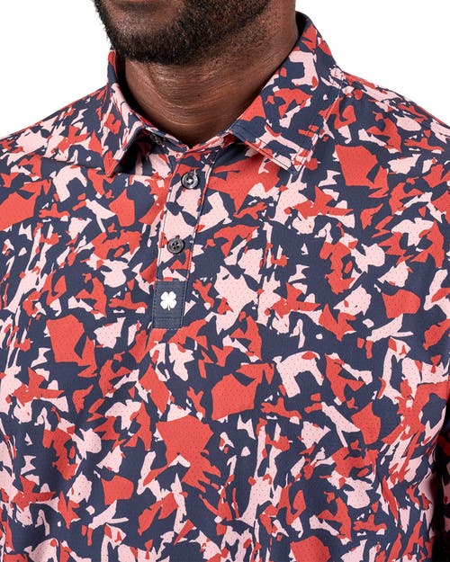 Black Clover Camo Mix Polo In Multi