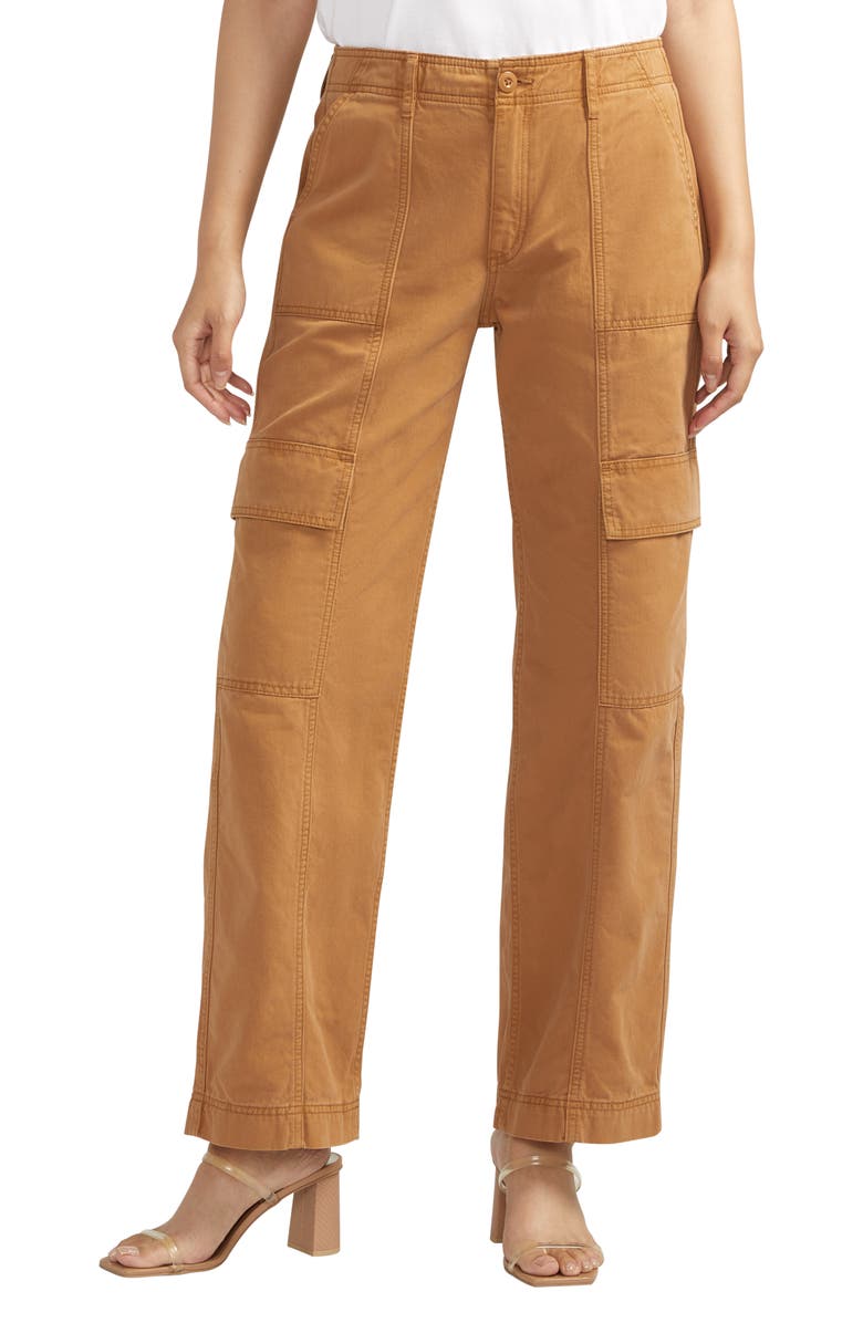 Silver Jeans Co. Wide Leg Cargo Jeans, Main, color, 