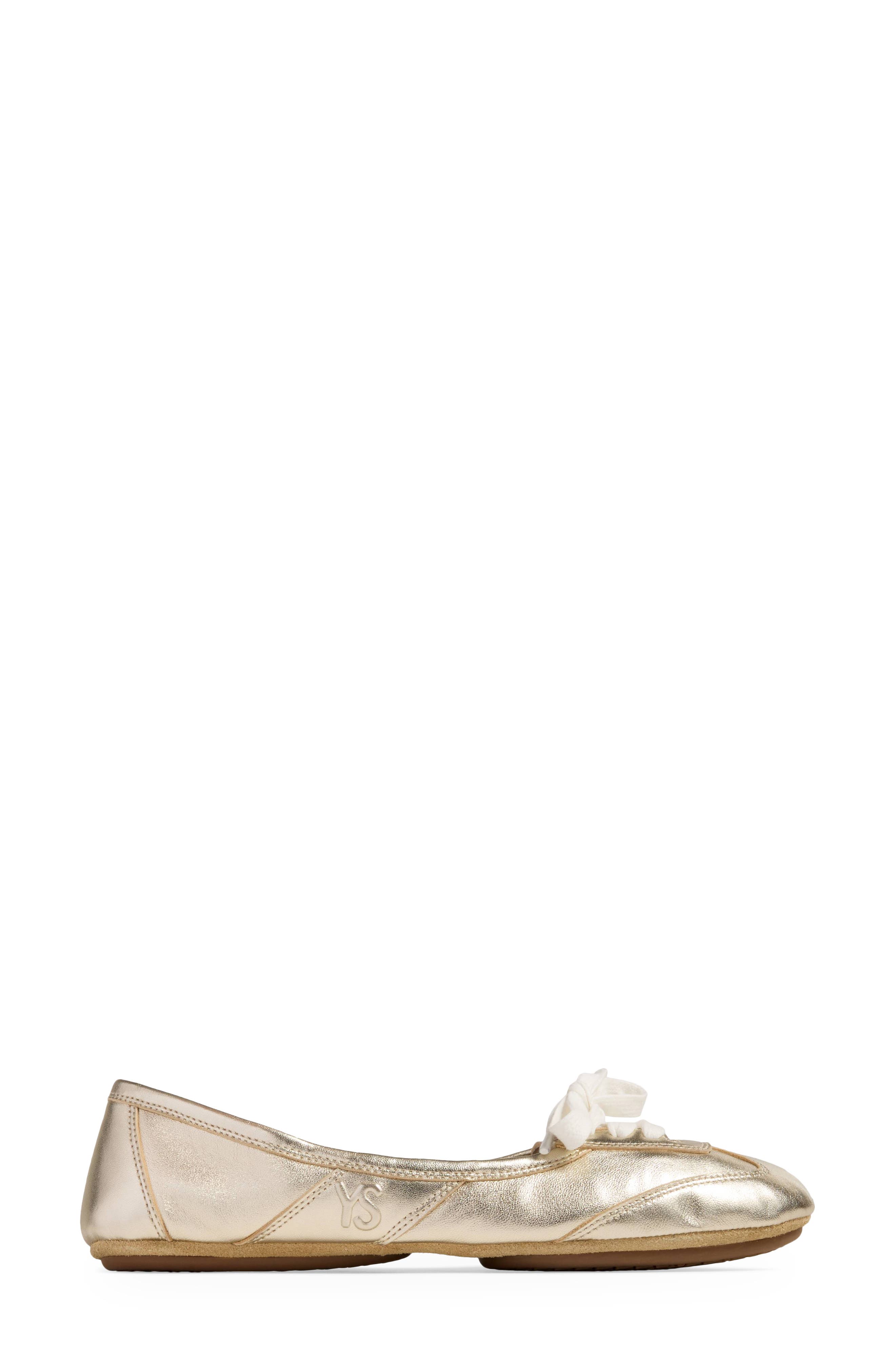 Commuter Leather Sneaker Flat, Alternate, color, GOLD