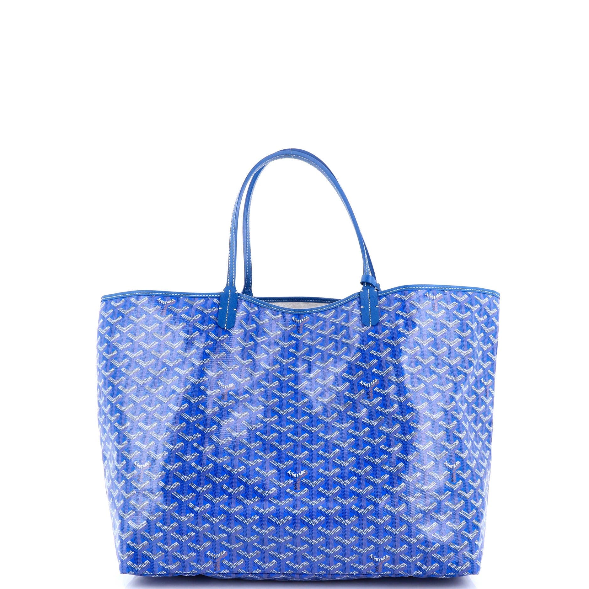 Pre-Owned Goyard Saint Louis Tote Coated Canvas GM, Alternate, color, Blue