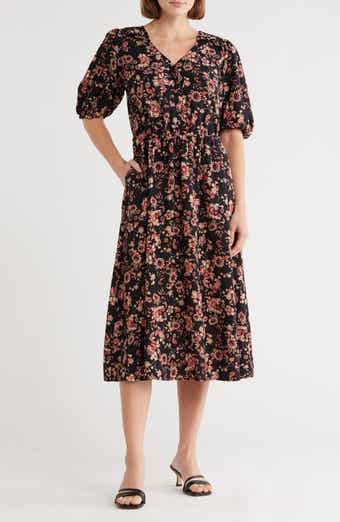 Melrose and Market Ruffle Yoke Midi Dress