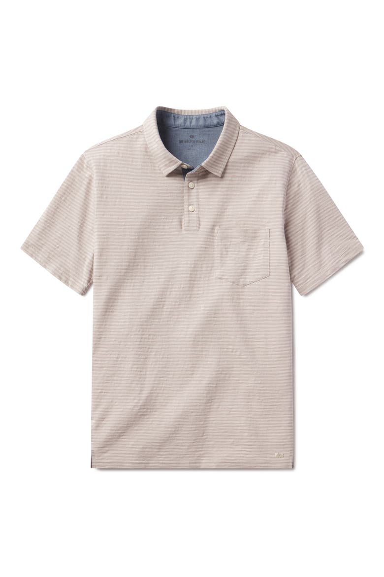 Slub Pocket Polo, Alternate, color, GREYSTONE STRIPE