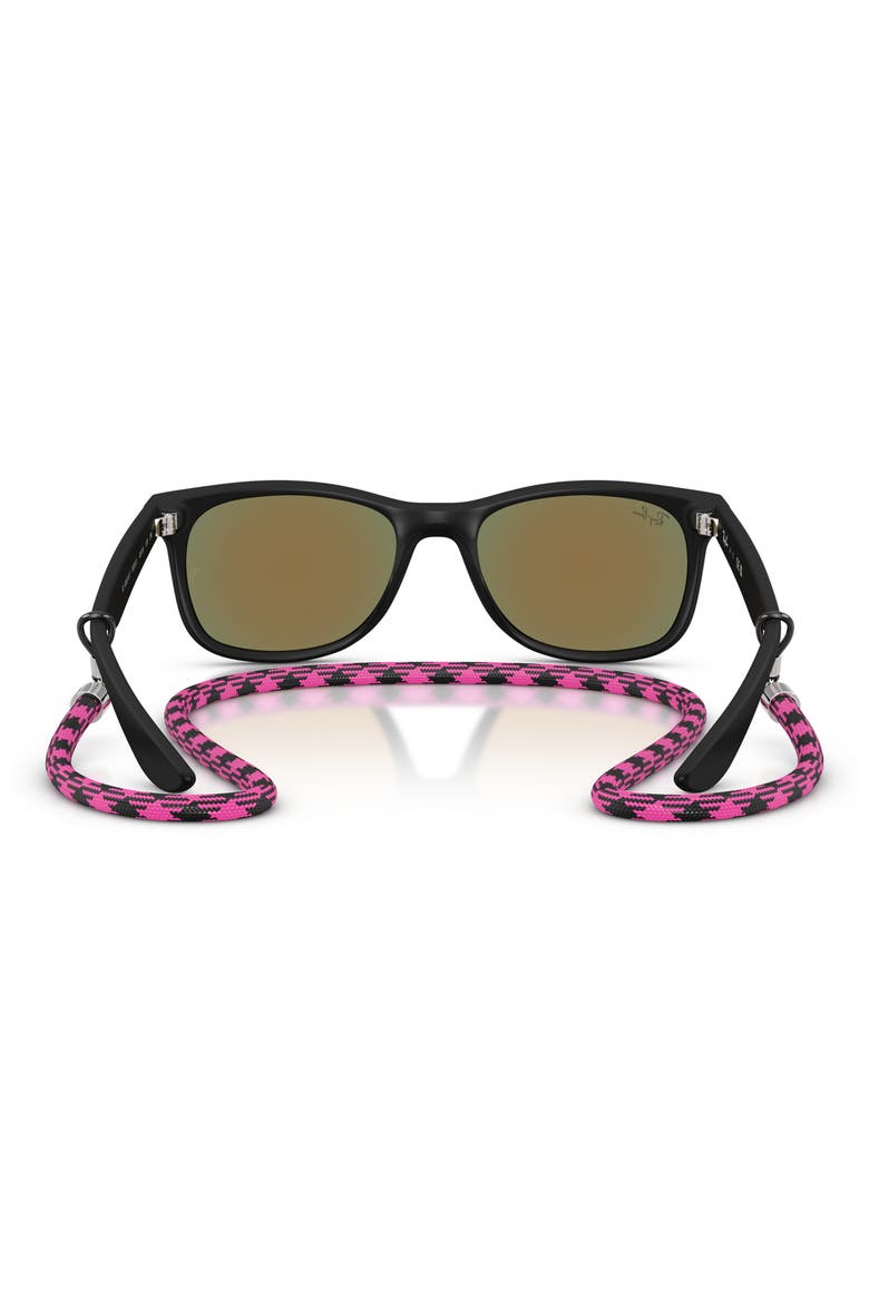 Kids' Junior Wayfarer 50mm Gradient Square Sunglasses, Alternate, color, RUBBER BLACK/ ROSE