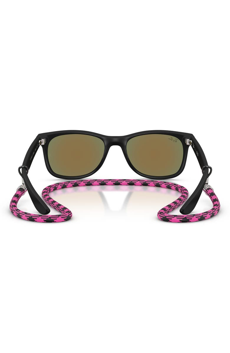 Ray-Ban Kids' Junior Wayfarer 50mm Gradient Square Sunglasses, Alternate, color, Rubber Black/ Rose