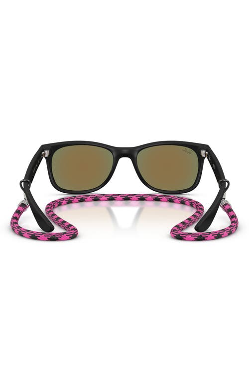 Ray Ban Ray-ban Kids' Junior Wayfarer 50mm Gradient Square Sunglasses In Rubber Black/rose