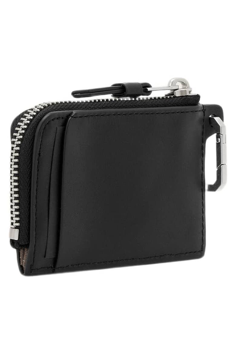 Remy Leather Wallet, Alternate, color, BLACK/ SILVER