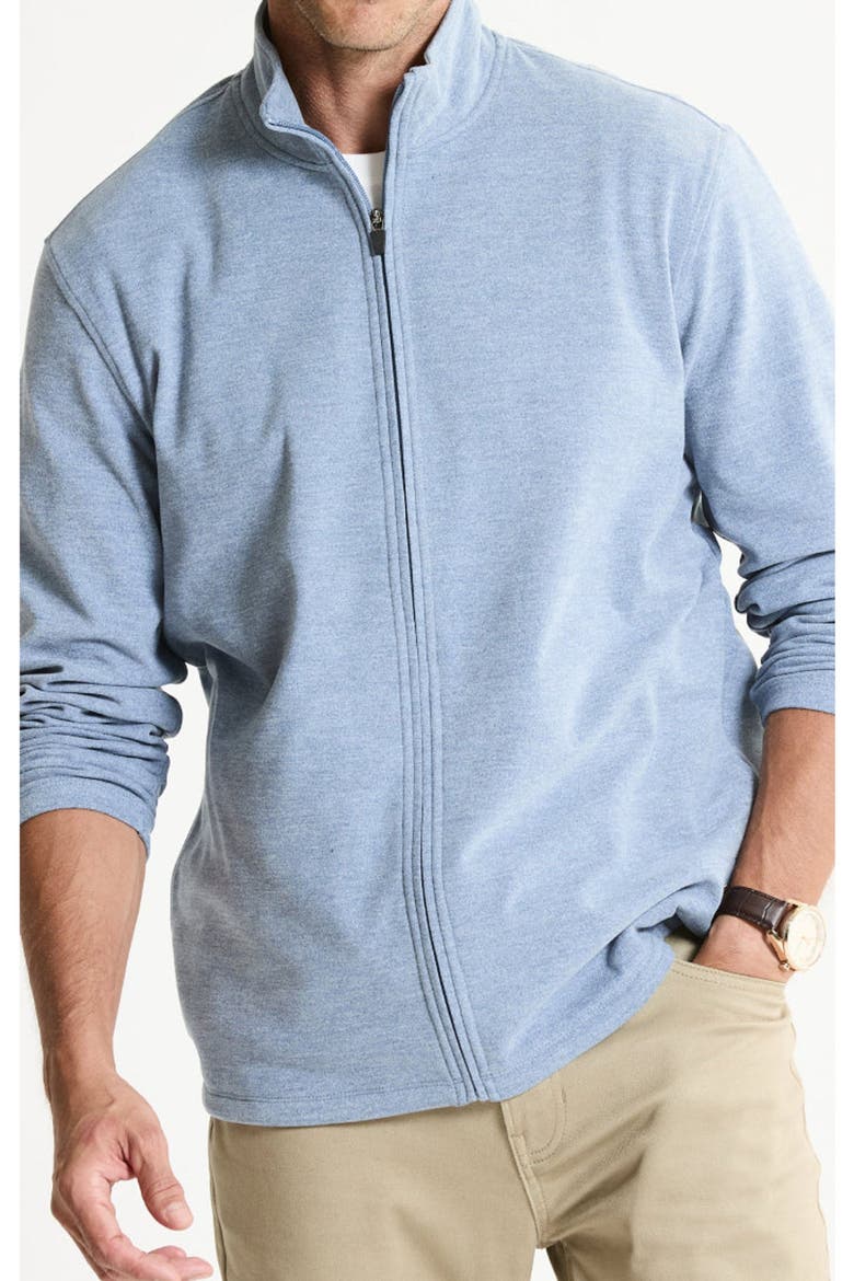 Ultra Soft Heather Knit Full Zip, Alternate, color, SLATE BLUE
