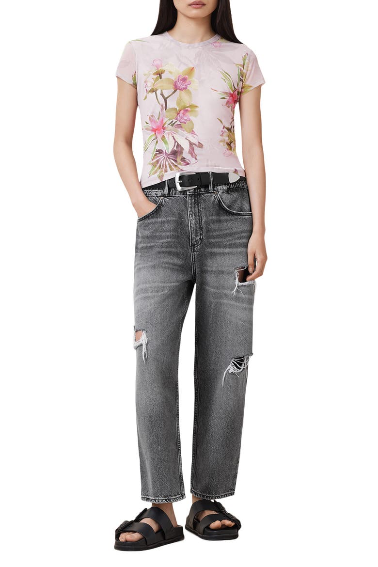 Ellie Floral Mesh T-Shirt, Alternate, color, ADENA SOFT PINK
