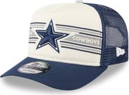 New Era Men's New Era Cream/Navy Dallas Cowboys Banner A-Frame 9FIFTY Snapback Hat